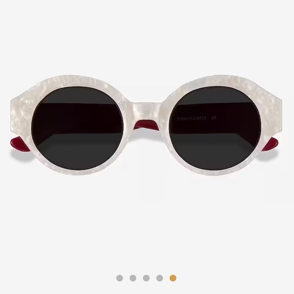 RETRO STYLE DARK RED and WHITE SUNGLASSES by EyeBuyDirect - Picture 3 of 7